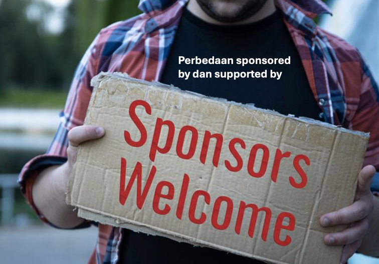perbedaan sponsored by dan supported by